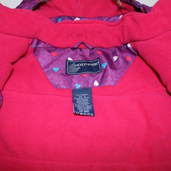 NorthPeak Girl Winter Jacket-  Size 5 (Purple) - Picture 4 of 8